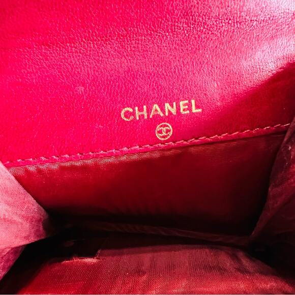 Chanel Burgundy Red Caviar Leather Fold Over Open Wallet - Picture 8 of 16
